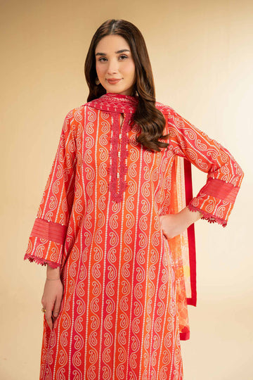 Nishat Linen 2 Piece - Digital Printed Embroidered Suit - 42501734 Online Shopping